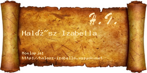 Halász Izabella névjegykártya