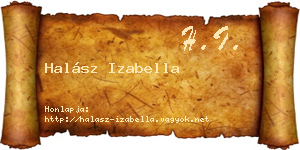 Halász Izabella névjegykártya